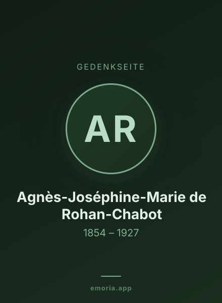 Gedenkportrait von Agnès-Joséphine-Marie de Rohan-Chabot
