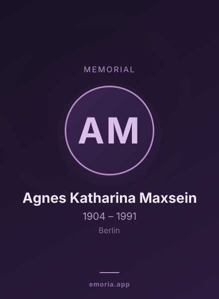 Memorial portrait of Agnes Katharina Maxsein