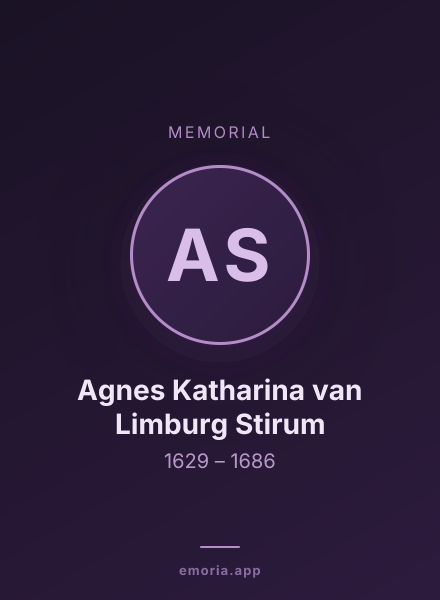 Memorial portrait of Agnes Katharina van Limburg Stirum