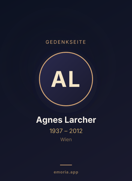 Gedenkportrait von Agnes Larcher