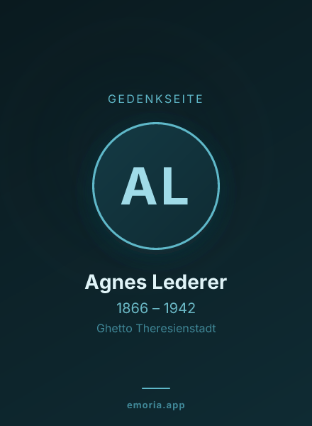 Gedenkportrait von Agnes Lederer