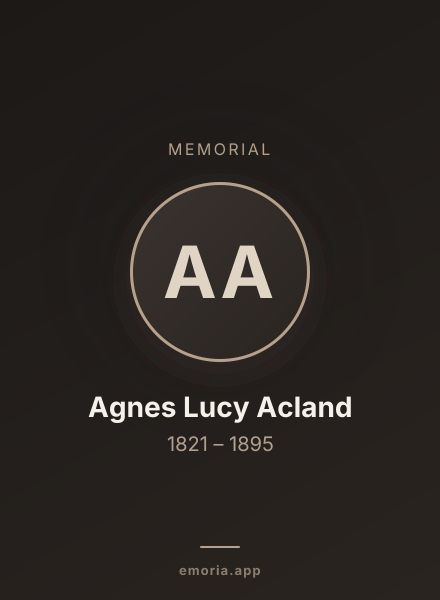 Memorial portrait of Agnes Lucy Acland