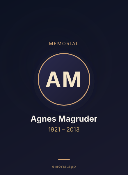 Memorial portrait of Agnes Magruder