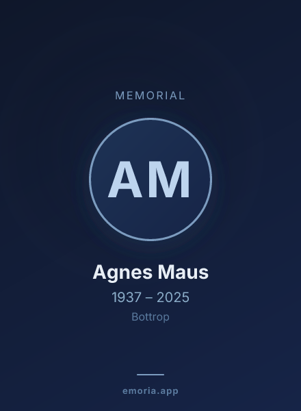 Memorial portrait of Agnes Maus