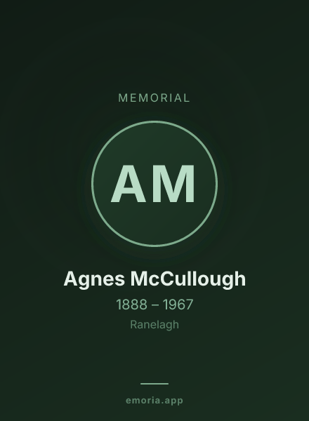 Memorial portrait of Agnes McCullough