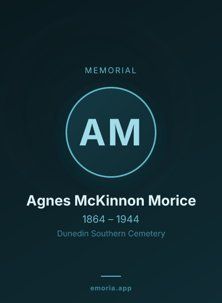 Memorial portrait of Agnes McKinnon Morice