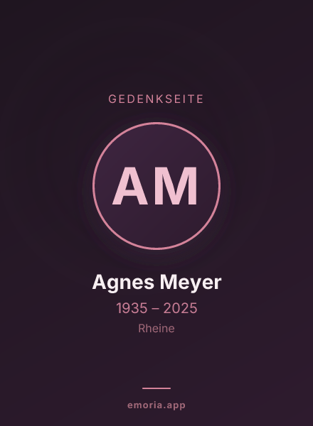 Gedenkportrait von Agnes Meyer