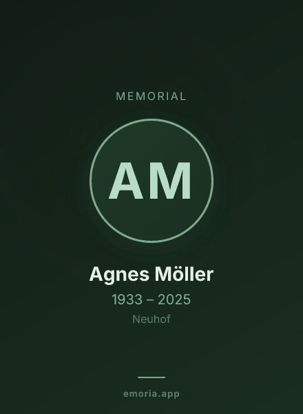 Memorial portrait of Agnes Möller