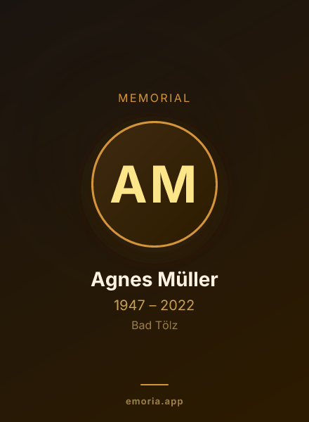 Memorial portrait of Agnes Müller