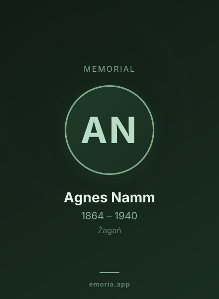 Memorial portrait of Agnes Namm