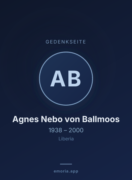 Gedenkportrait von Agnes Nebo von Ballmoos