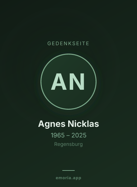 Gedenkportrait von Agnes Nicklas