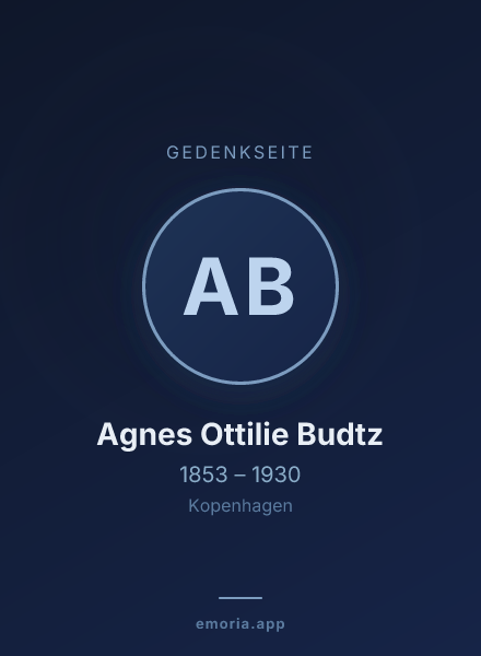 Gedenkportrait von Agnes Ottilie Budtz