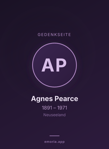 Gedenkportrait von Agnes Pearce