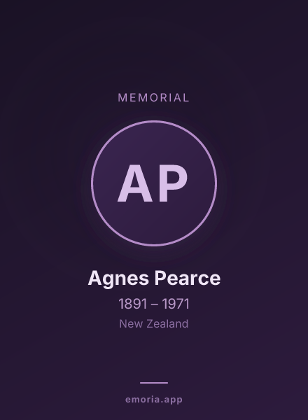 Memorial portrait of Agnes Pearce