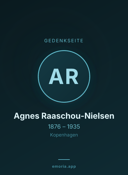 Gedenkportrait von Agnes Raaschou-Nielsen