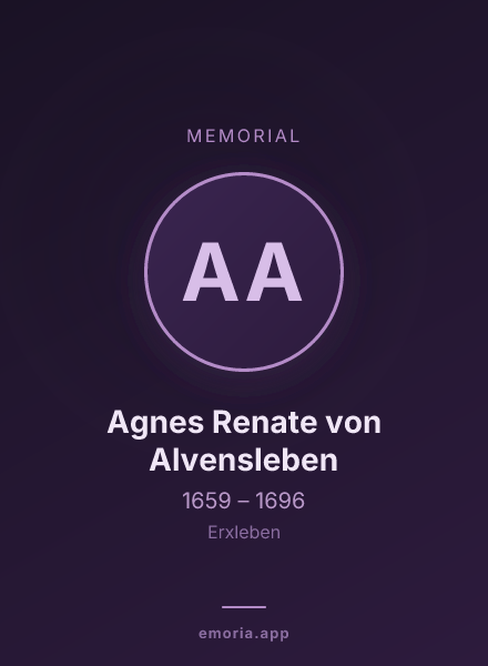 Memorial portrait of Agnes Renate von Alvensleben