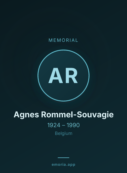 Memorial portrait of Agnes Rommel-Souvagie