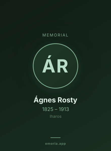 Memorial portrait of Ágnes Rosty