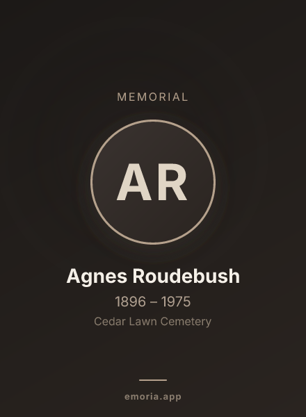 Memorial portrait of Agnes Roudebush