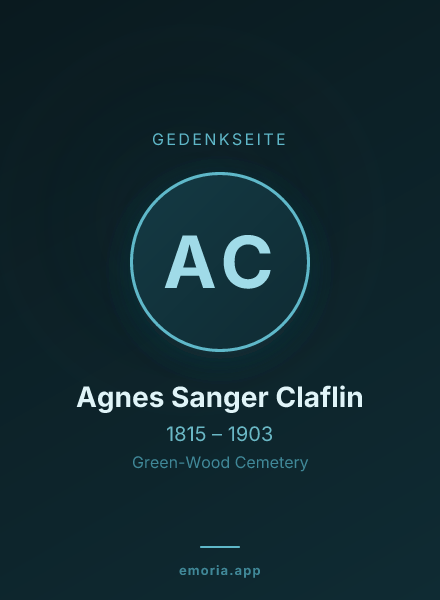 Gedenkportrait von Agnes Sanger Claflin