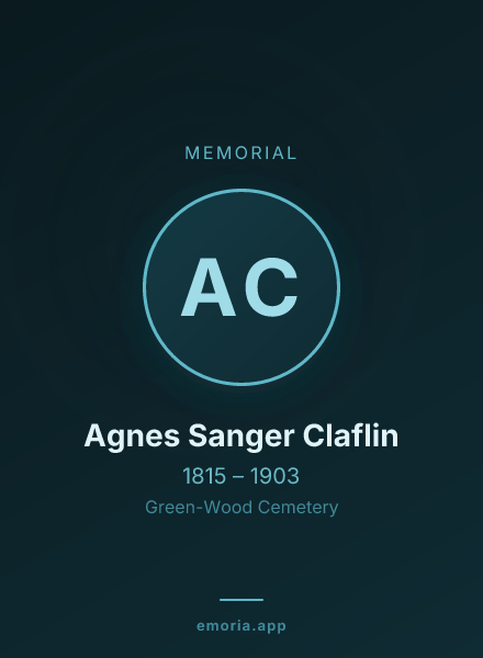 Memorial portrait of Agnes Sanger Claflin