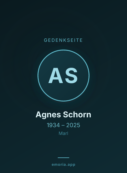 Gedenkportrait von Agnes Schorn