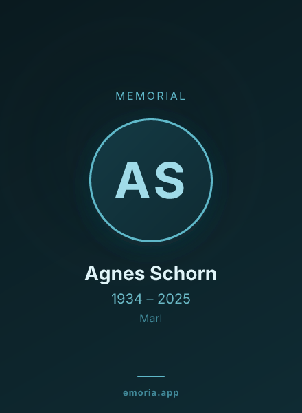 Memorial portrait of Agnes Schorn