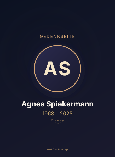 Gedenkportrait von Agnes Spiekermann
