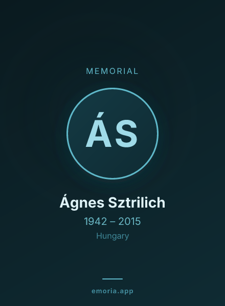 Memorial portrait of Ágnes Sztrilich