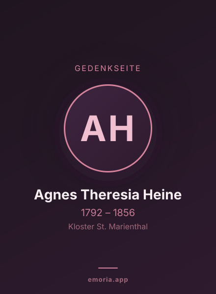 Gedenkportrait von Agnes Theresia Heine