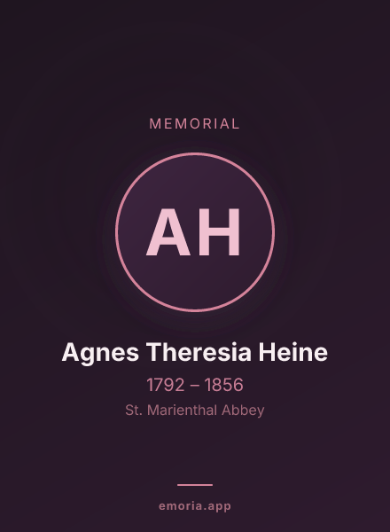 Memorial portrait of Agnes Theresia Heine
