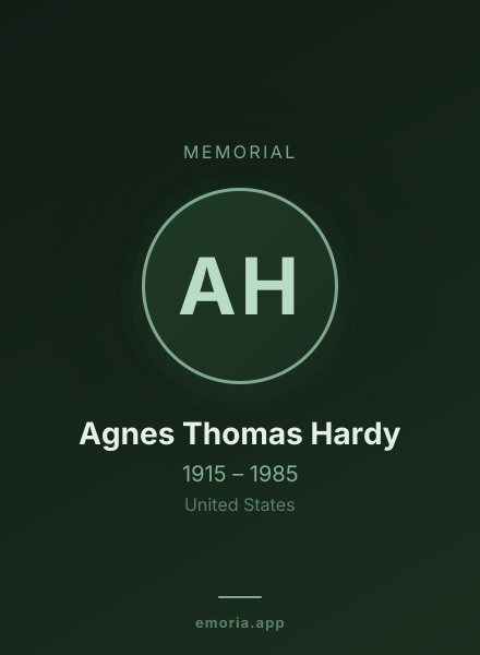 Memorial portrait of Agnes Thomas Hardy