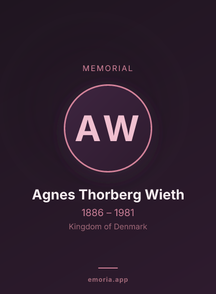 Memorial portrait of Agnes Thorberg Wieth