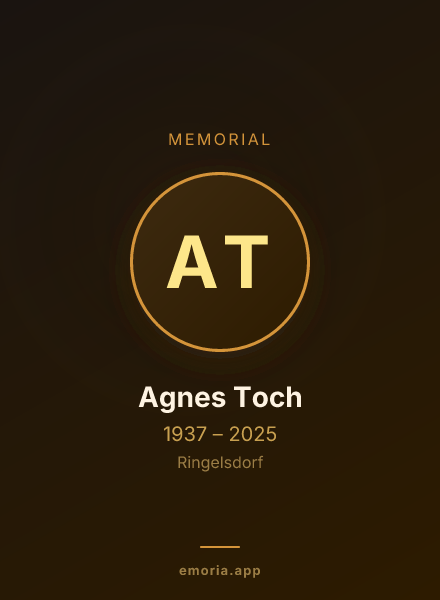 Memorial portrait of Agnes Toch