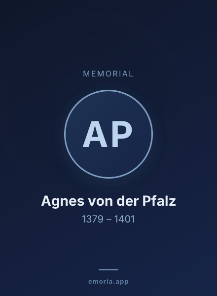 Memorial portrait of Agnes von der Pfalz