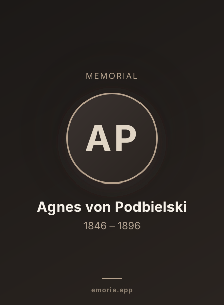 Memorial portrait of Agnes von Podbielski