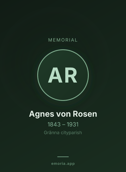 Memorial portrait of Agnes von Rosen