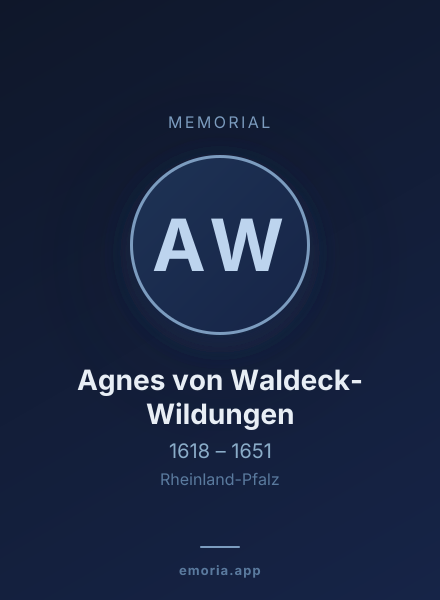 Memorial portrait of Agnes von Waldeck-Wildungen