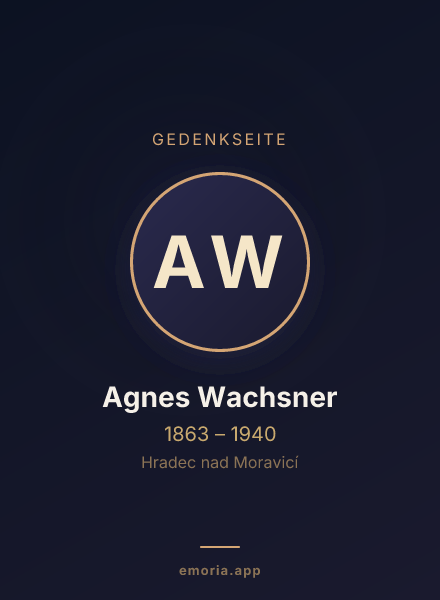 Gedenkportrait von Agnes Wachsner