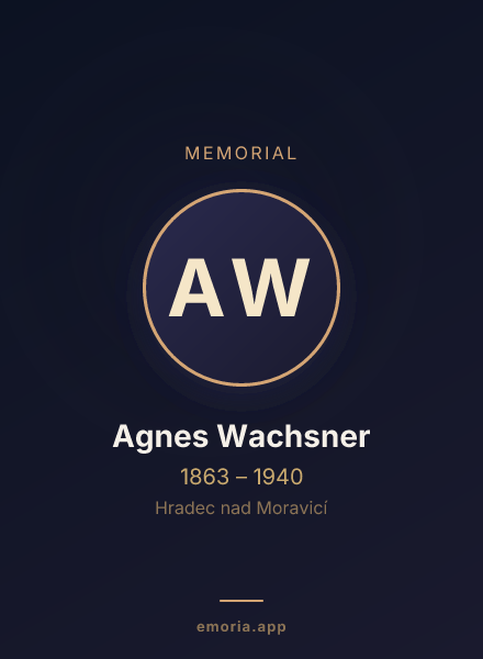 Memorial portrait of Agnes Wachsner
