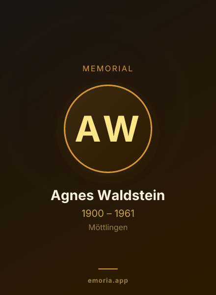 Memorial portrait of Agnes Waldstein