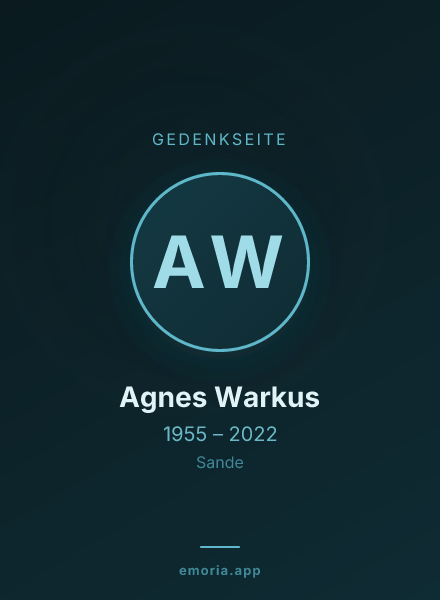 Gedenkportrait von Agnes Warkus
