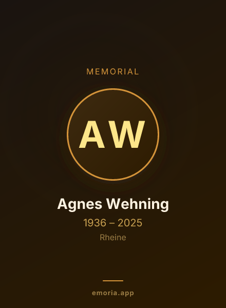 Memorial portrait of Agnes Wehning