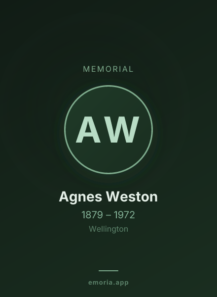 Memorial portrait of Agnes Weston