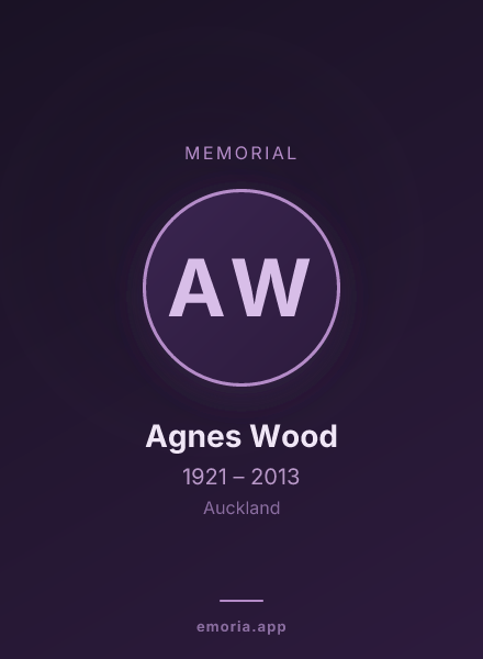 Memorial portrait of Agnes Wood