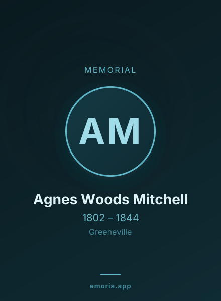 Memorial portrait of Agnes Woods Mitchell