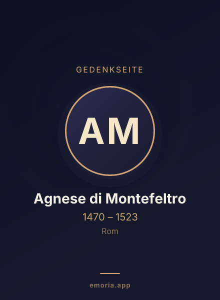Gedenkportrait von Agnese di Montefeltro