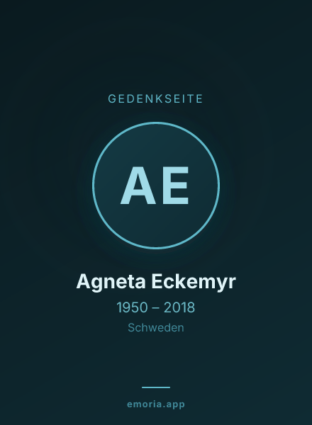 Gedenkportrait von Agneta Eckemyr