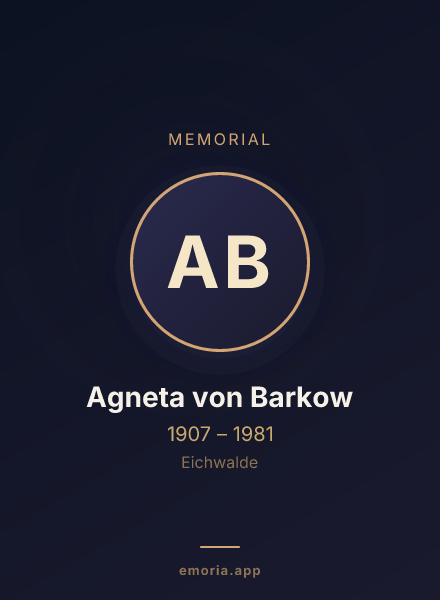 Memorial portrait of Agneta von Barkow